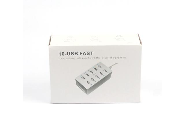 10 Port Fast USB Charging Station Power Adapter Wall Travel Desktop Charger HUB 5V 21A