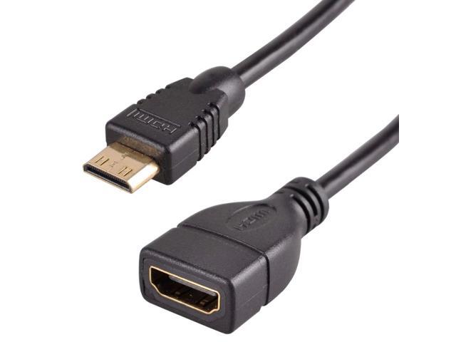 Mini HDMI Male to HDMI Female Cable Adapter for Camera Camcorder DSLR Tablet