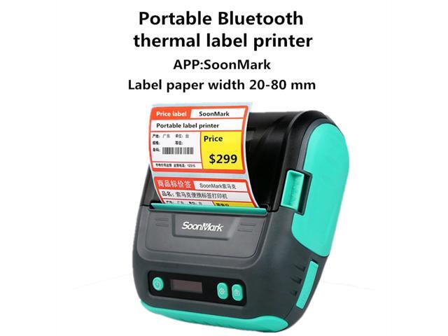 S3 mobile phone Bluetooth app edit clothing tag product price barcode QR code 20-80mm width sticker thermal label printer