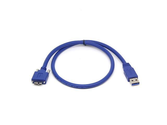50CM USB 30 A/M to Micro B/M with Dual Screw Locking Cable SuperSpeed Supported USB3 Vision Camera Compatible