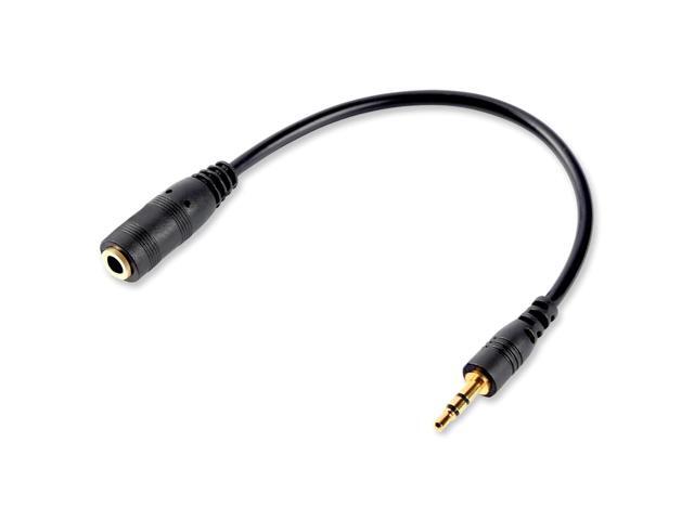 2pcs/lot 25mm Male to 35mm(1/8 inch) Female Stereo Audio Jack Adapter Cable for Headphone