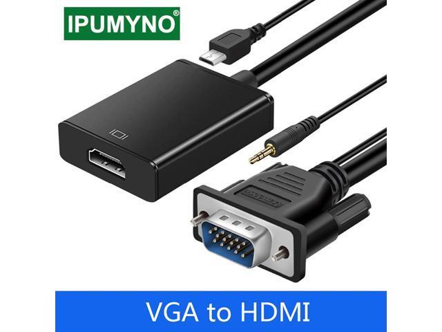 VGA To HDMI Adapter Speaker Aux Audio Cable Ps4 Tv Box Splitter Converter Display Port To HDMI PC Television Projector Extender