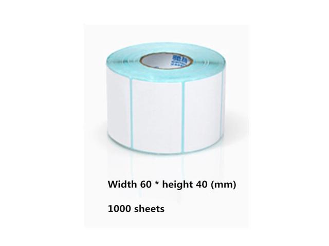 60*40mm Thermal paper 1000 sheets/rolls sticker label barcode Thermal printer sticker tag price waterproof sticker