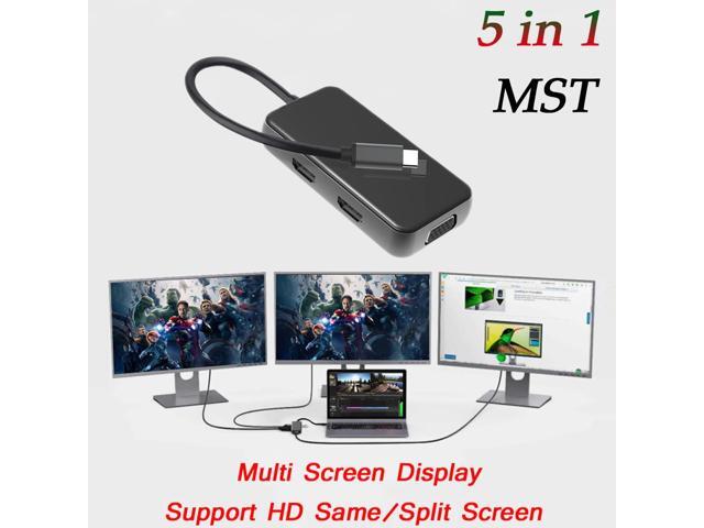 Dual HDMI HUB USB 30 HUB TYPE C VGA PD HDMI USB C Adapter Docking Station for Laptop Type C Hub Dock