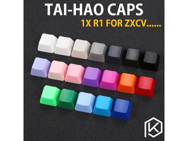 taihao abs blank keycaps blank 1u 1x r1 r1 for diy gaming mechanical keyboard esc function white grey beige red blue red
