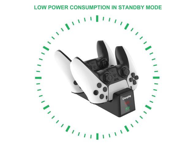 for PS5 Controller Charger Docking Station LED Light Indicators Bottom Light Handle Dual Seat Charger for PS5 Game Accessories