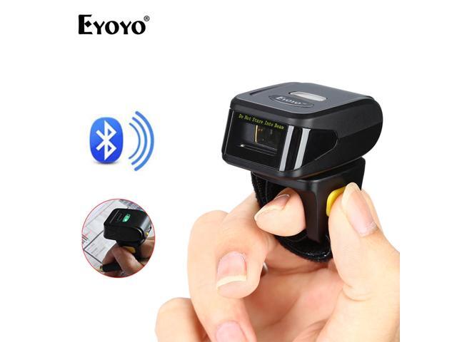 Portable 1D Barcode Scanner Bluetooth Ring Wireless Mini Finger Barcode Reader 1D Barcode Scanner For Android IOS Windows
