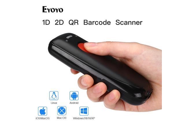 EY-004A 2D/QR/1D Wireless Bluetooth Barcode Scanner Portable Reader Red Light 2D Bar Code Scanner for IOS Android Windows