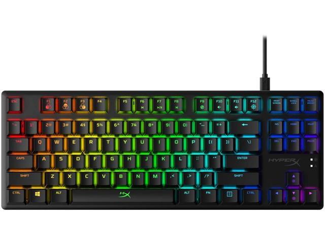 HyperX Alloy Origins Core - Tenkeyless Mechanical Gaming Keyboard Software Controlled Light & Macro Customization Compact Form Factor RGB LED