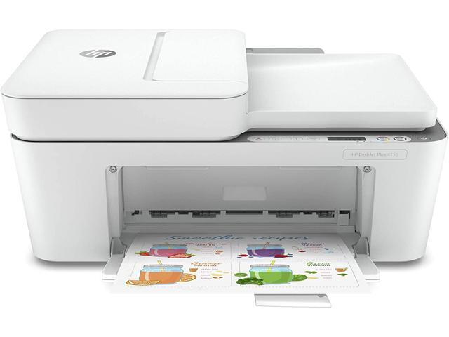 HP DeskJet Plus 4155 Wireless All-in-One Printer Mobile Print Scan & Copy HP Instant Ink Ready Auto Document Feeder Works with Alexa (3XV13A)