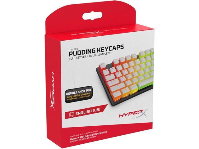 HyperX Pudding Keycaps - Double Shot PBT Keycap Set with Translucent Layer for Mechanical Keyboards Full 104 Key Set OEM Profile English (US)