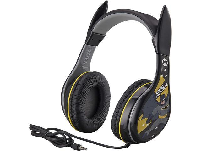 eKids Batman Kids Headphones Adjustable Headband Stereo Sound 35Mm Jack Wired Headphones for Kids Tangle-Free Volume Control Childrens