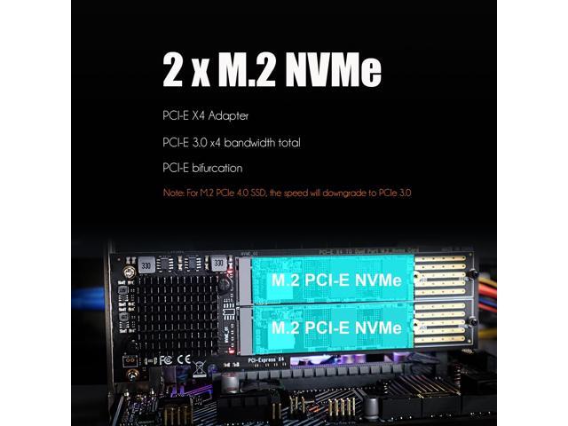 NeweggBusiness - GLOTRENDS PA20 Dual M.2 NVMe to PCIe 3.0 X4