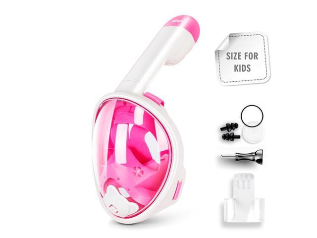 COPOZZ Scuba Diving Mask Full Face Anti Fog Underwater Snorkel Mask Easy Breath Swimming Mask for Gopro Action Camera 2019-Dark Blue/L/XL