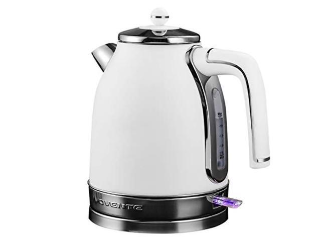 Ovente Electric Stainless Steel Hot Water Kettle 17 Liter Victoria Collection 1500 Watt Power Tea Maker Boiler with Auto Shut-Off Boil Dry