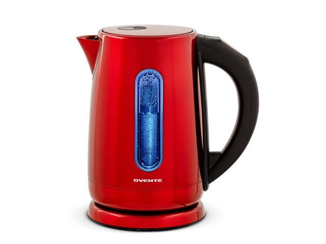 Ovente Electric Hot Water Kettle 17 Liter 1100 Watt Portable Stainless Steel Tea Maker with 5 Temperature Heat Control Setting Keep Warm Feature