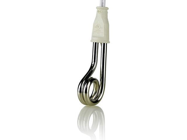 Ovente Electric Stainless Steel Immersion Heater for Tea Coffee & Beverage 300 Watt Power Portable Submersible Instant Hot Water Warmer Light