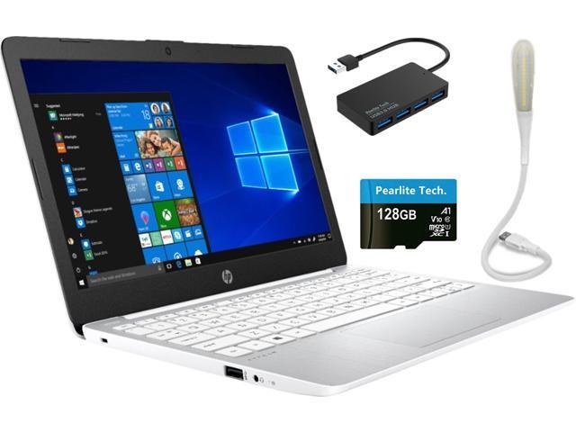 HP Stream 116' HD Laptop Intel Celeron N4000 4GB RAM 64GB eMMC Intel UHD Graphics 600 Windows10 S Diamond White Bundle with Pearlite Tech