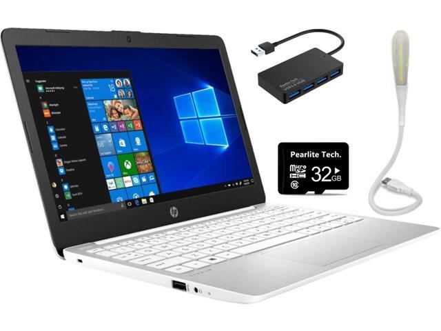HP Stream 116' HD Laptop Intel Celeron N4000 4GB RAM 64GB eMMC Intel UHD Graphics 600 Windows10 S Diamond White Bundle with Pearlite Tech