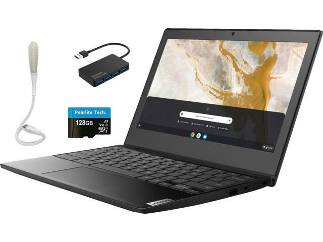 Lenovo Chromebook 3 116' Laptop Computer AMD A6-9220C 4GB Memory 32GB eMMC Wi-Fi Bluetooth Chrome OS Onyx Black Bundle with Pearlite Tech