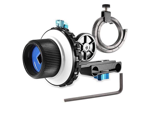 AB Stop Follow Focus C2 with Gear Ring Belt for DSLR Cameras Such as NikonCanonSony DVCamcorderFilmVideo CamerasFits 15mm Rod MountsShoulder Supports