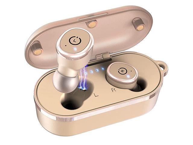 T10 Bluetooth 50 Wireless Earbuds with Wireless Charging Case IPX8 Waterproof TWS Stereo Headphones in Ear Built in Mic Headset Premium Sound with