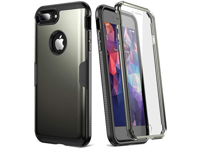 Designed for iPhone 8 Plus Case iPhone 7 Plus Case Full Body Rugged with Builtin Screen Protector Heavy Duty Protection Slim Fit Shockproof Cover