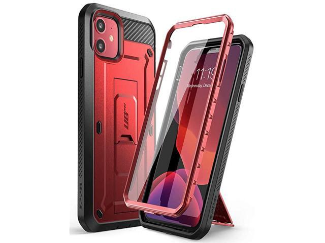 Unicorn Beetle Pro Series Case Designed for iPhone 11 61 Inch 2019 Release Builtin Screen Protector FullBody Rugged Holster Case MetallicRed