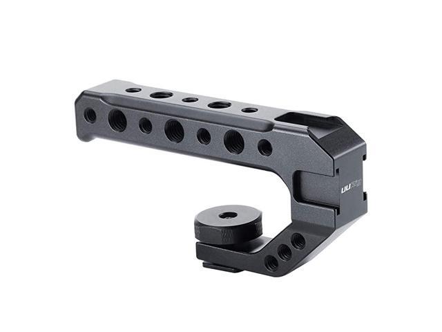 R005 Camera Hot Shoe Top Handle Grip Universal Video Stabilizing Rig W 3 Cold Shoe Adapters for Sony A7III to Mount Microphone LED Light Monitor