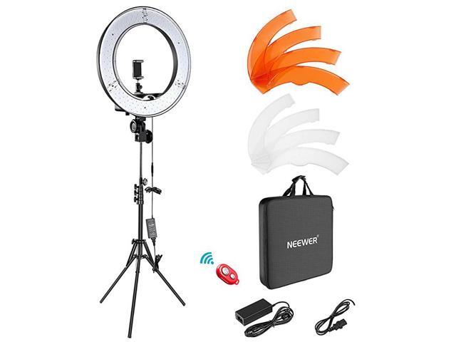 Ring Light Kit1848cm Outer 55W 5500K Dimmable LED Ring Light Light Stand Carrying Bag for CameraSmartphoneYouTubeTikTokSelfPortrait Shooting Black