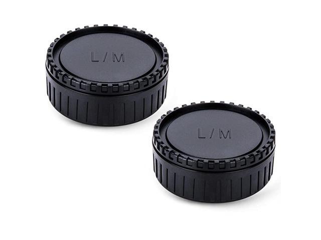 2 Pack Body Cap and Rear Lens Cap Cover Kit for Leica M Mount Cameras and Leica M Mount Lenses