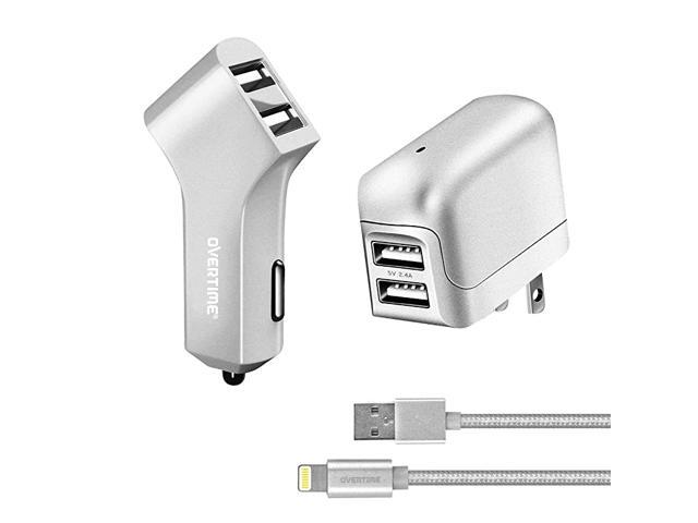 iPhone Charger Apple MFi Certified 6ft Braided Lightning USB Cable with Dual Port Wall Car Charger Adapter for iPhone 11 Pro Max X Xs XR 8 7 6s 5