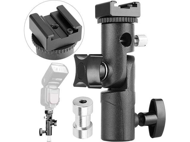 Updated Flash Bracket Mount Flash Stand Light Stand Bracket Mount with Umbrella Holder Mount Swivel for Camera Nikon Canon Pentax Olympus Other