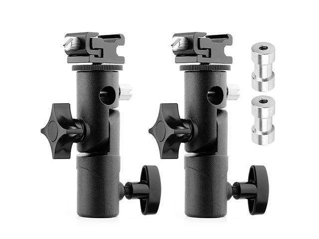 2Pack Camera Flash Speedlite Mount Swivel Light Stand Bracket with Umbrella Reflector Holder for Camera DSLR Nikon Canon Pentax Olympus and Other