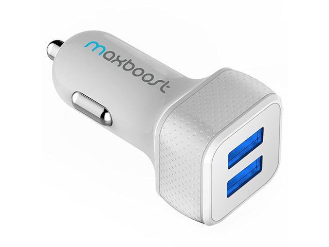 Car Charger with SmartUSB Port 48A24W WhiteGrey Charger Adapter for iPhone 12 11 Pro MaxXS MaxXRXSX87Plus S20 UltraS10S10+S10eNoteLGiPad ProAir