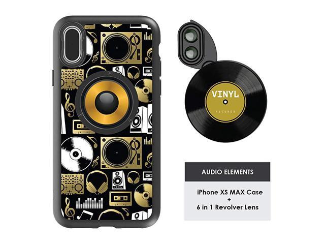 Designer Revolver M Series Camera Kit 6 in 1 Lens with Case for iPhone Xs Max iPhone Lens Kit 2X Telephoto Lens Macro Super Macro Lens Wide Angle