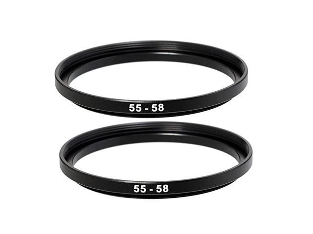 Packs 5558MM StepUp Ring Adapter 55mm to 58mm Step Up Filter Ring 55mm Male 58mm Female Stepping Up Ring for DSLR Camera Lens and ND UV CPL