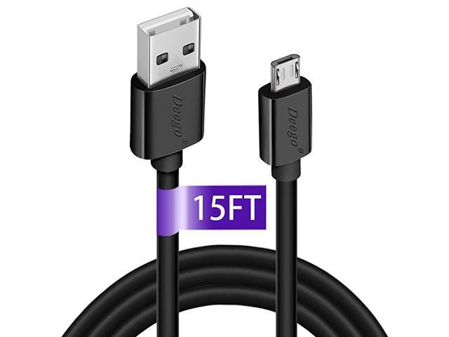 Micro USB Cable15Ft Extra Long PS4 Controller Charger Cable Xbox One Controller Cord Durable Android Charging Cord for Samsung Galaxy S7 Edge