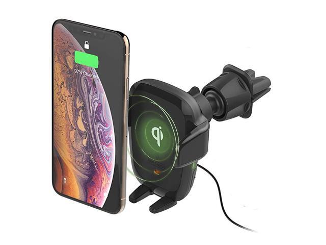 Wireless Car Charger Auto Sense Qi Charging Automatic Clamping CD + Air Vent Combo Phone Mount for iPhone Samsung Galaxy Huawei LG Smartphones