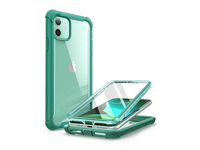 Ares Case for iPhone 11 61 inch 2019 Release Dual Layer Rugged Clear Bumper Case with Builtin Screen Protector Mint Green