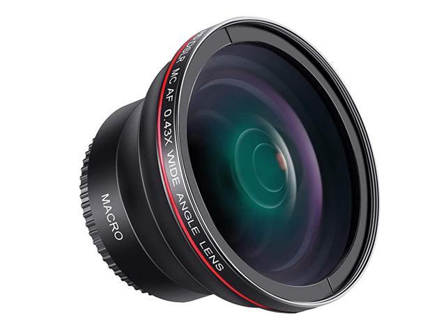58MM 043x Professional HD Wide Angle Lens Macro Portion for Canon EOS Rebel 77D T7i T6s T6i T6 T5i T5 T4i T3i T3 SL1 1100D 700D 650D 600D 550D 300D