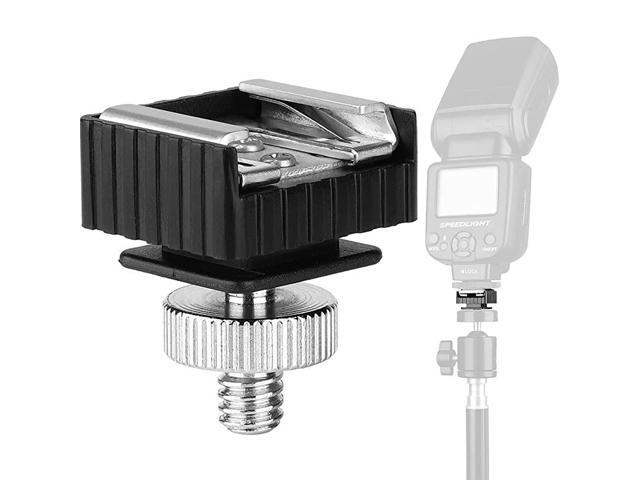 Hot Shoe Mount Adapter to 14 Thread Hole with 1420 Male to 1420 Male Tripod Screw Adapter for Holder Bracket Light Stands Umbrella Holder