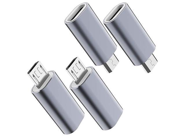 C to Micro Adapter 4Pack Type C Female to Micro Male Convert Connector Support Charge Data Sync Compatible with Samsung Galaxy S7S7 Edge Nexus 56