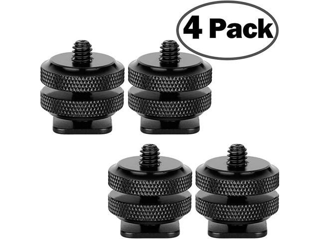Camera Hot Shoe Mount Hot Shoe Adapter Hot Shoe Connector w 14 inches 20 Tripod Screw Flash Shoe Mount Monitor Bracket 4 Pack