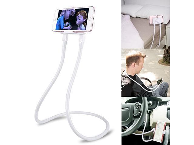 Cell Phone Holder Universal Mobile Phone Stand Lazy Bracket DIY Flexible Mount Stands with Multiple Function White