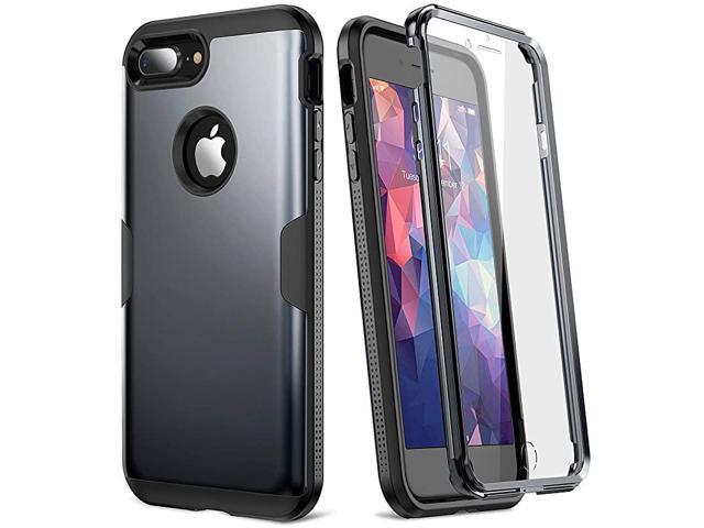 Designed for iPhone 8 Plus Case iPhone 7 Plus Case Full Body Rugged with Builtin Screen Protector Heavy Duty Protection Slim Fit Shockproof Cover