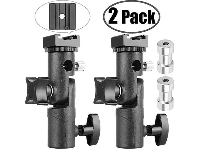 Updated Flash Bracket Flash Stand Light Stand Bracket Mount with Umbrella Holder Mount Swivel for Camera DSLR Nikon Canon Pentax Olympus and Other