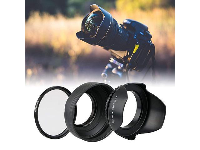 58mm Hard Lens Hood + 58mm Soft Lens Hood + 58mm UV Filter Lens Kit for Canon Rebel T7i T6S T6i T6 T5i T5 T4i T3i T3 T2i T1i XT XTi XSi SL1