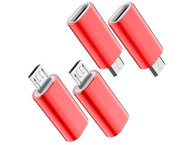 C to Micro Adapter 4Pack Type C Female to Micro Male Convert Connector Support Charge Data Sync Compatible with Samsung Galaxy S7S7 Edge Nexus 56
