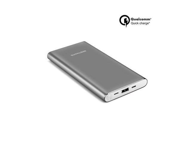 Capacity 10000mAh Quick Charge QC 30 Portable Charger Fast Speed Charging Dual Input Thin Power Bank Compatible For iPhone iPad Samsung Galaxy